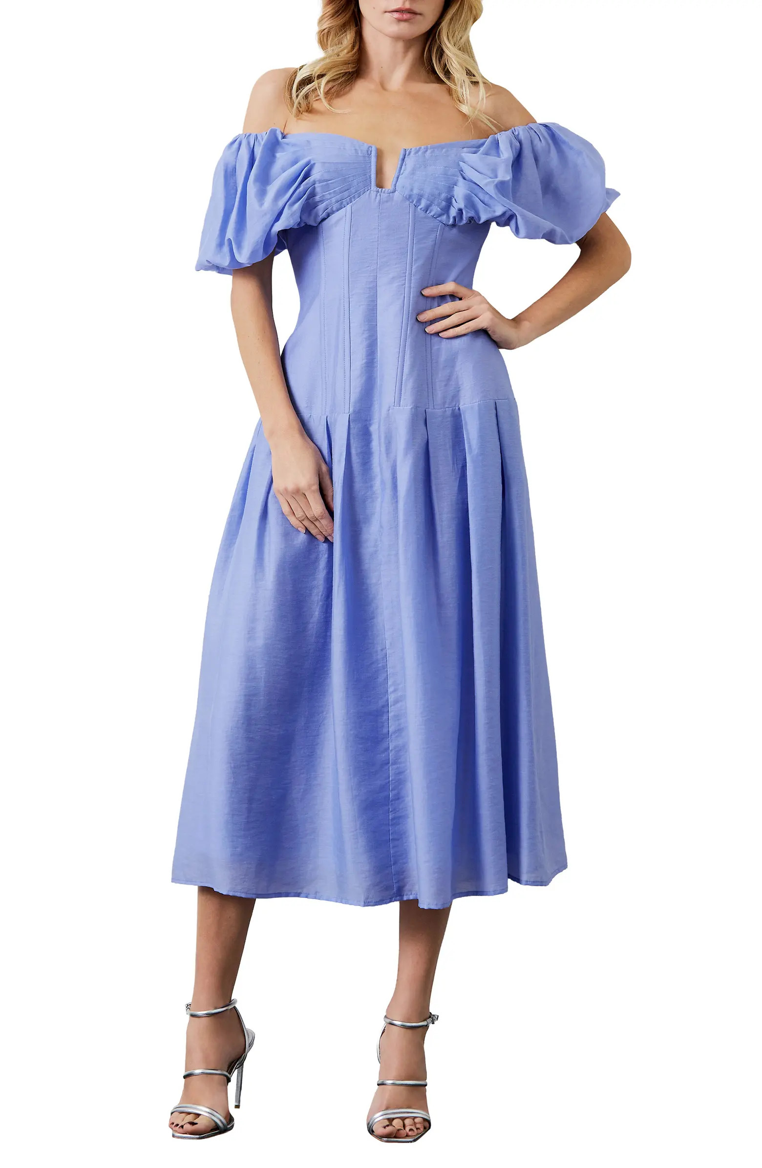 Lottie Puff Sleeve Off the Shoulder Dress | Nordstrom