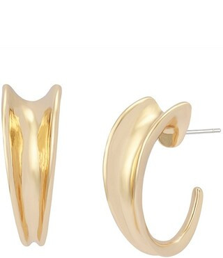 Chunky Sculpted Small Hoop Earrings | Dillard's