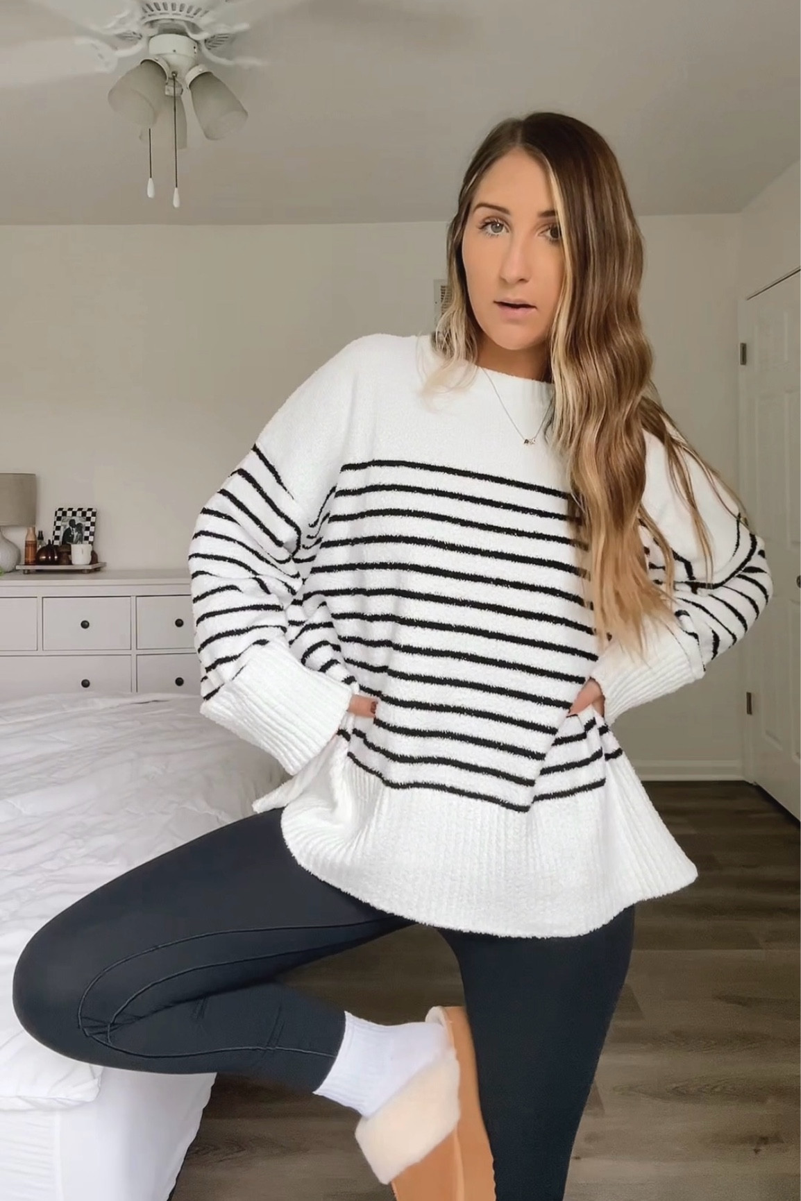 Wearing a size medium in the sweater 🖤 

Amazon fashion, Amazon sweaters, Amazon finds, Amazon outfits, thanksgiving outfits#LTKFallSale 

#LTKStyleTip #LTKSeasonal