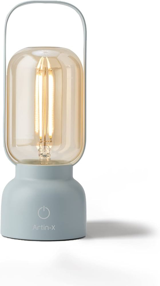 Retro Cordless Lantern Table Lamp, 40 Hours Long Lasting Dimming Night Light, Small Rechargeable ... | Amazon (US)