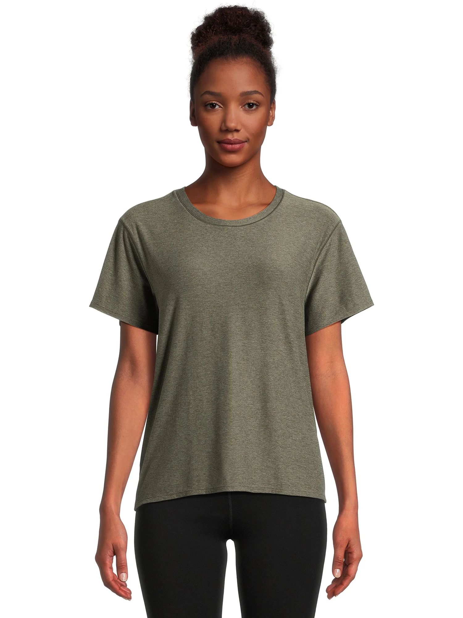 Athletic Works Women's ButterCore Tee with Short Sleeves, Sizes XS-XXXL | Walmart (US)