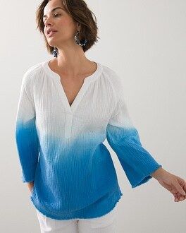 Ombre Raglan Gauze Top | Chico's