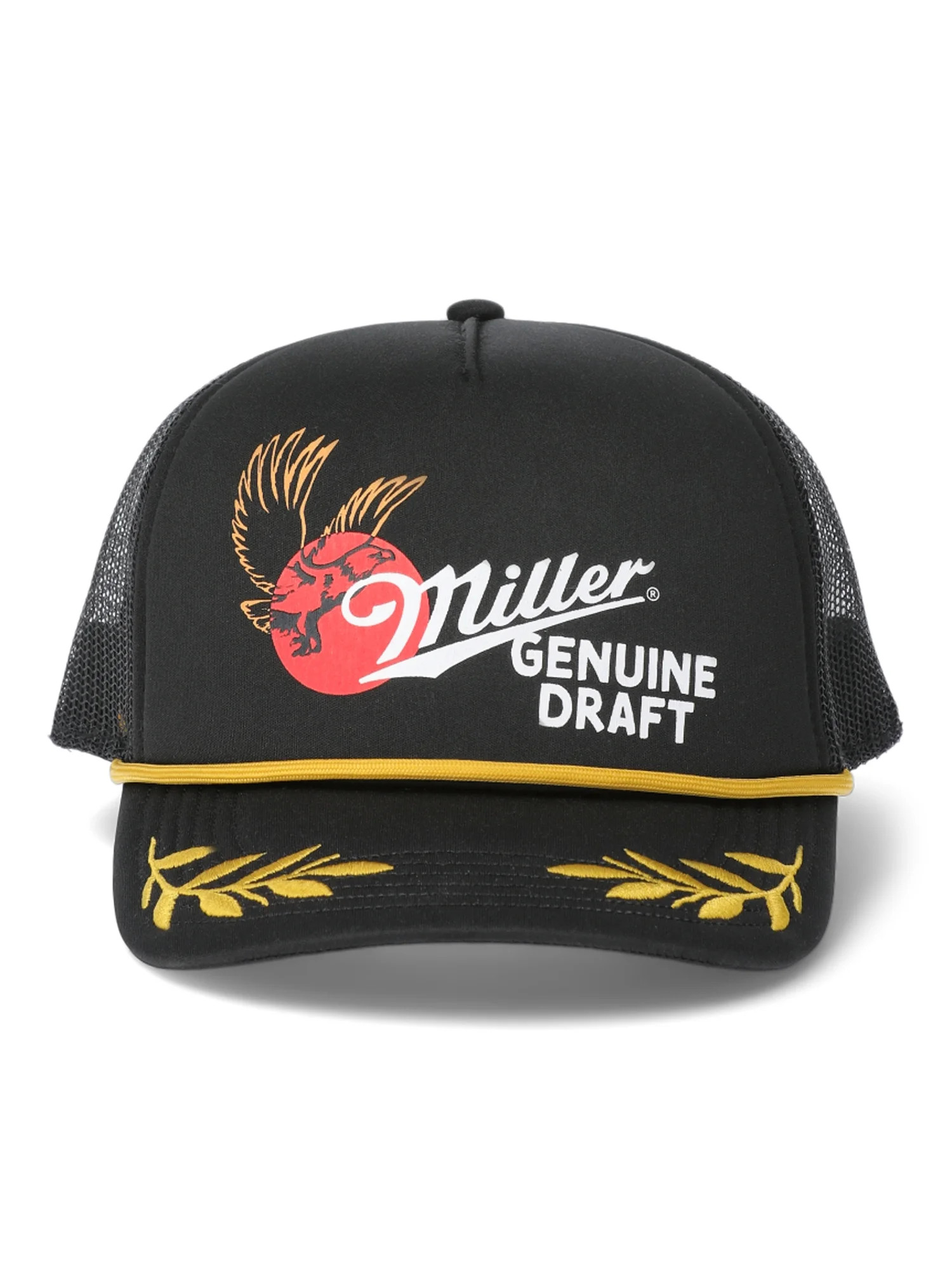 Miller Genuine Draft Men's Snapback Leaves Sport Hat, Black | Walmart (US)