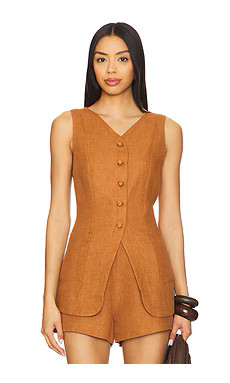 Posse Lorenzo Vest in Chestnut from Revolve.com | Revolve Clothing (Global)
