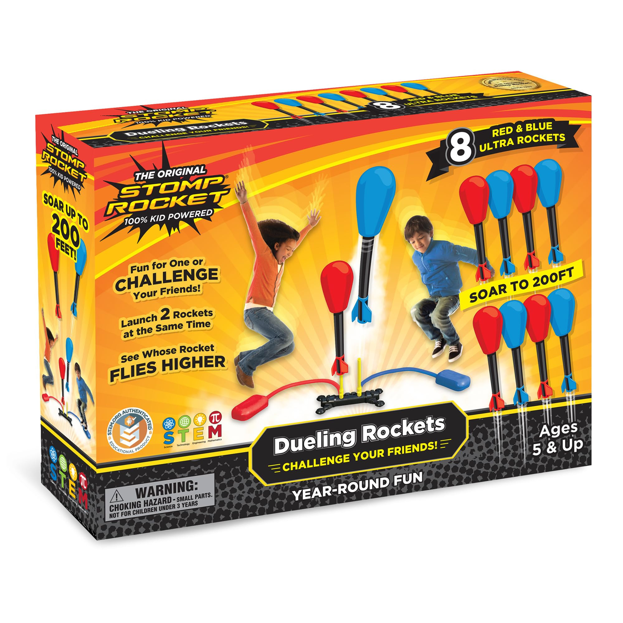 Stomp Rocket Original Dueling Rocket Launcher for Kids, 8 Rockets - Fun Backyard & Outdoor Kids T... | Amazon (US)