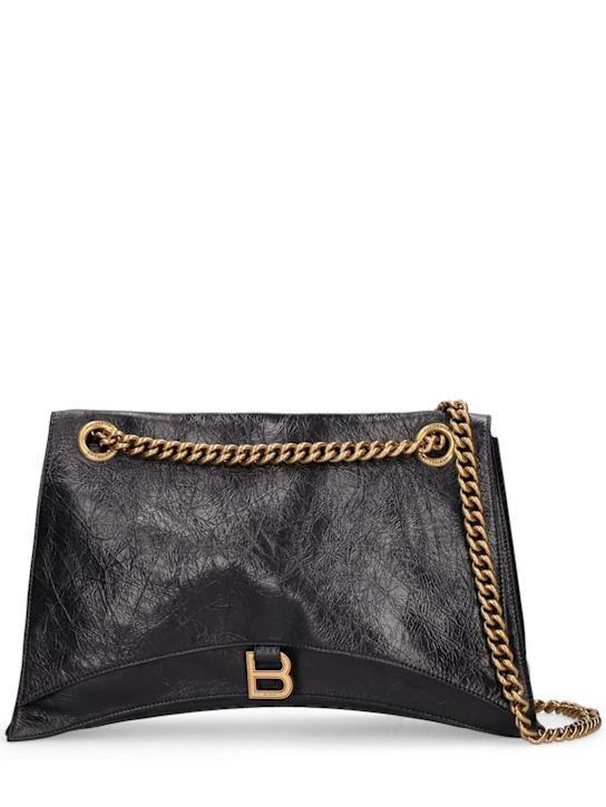 Large Crush chain leather shoulder bag | Luisaviaroma