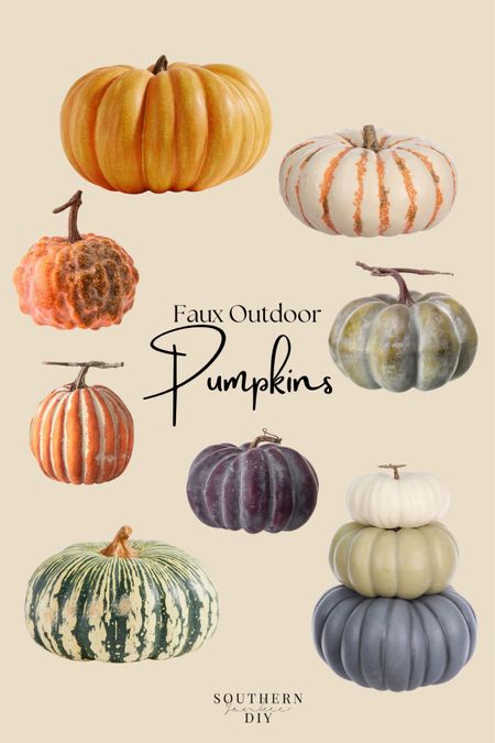 Fake pumpkins for your fall front porch or in for fall decor 

#LTKSeasonal #LTKHalloween #LTKhome