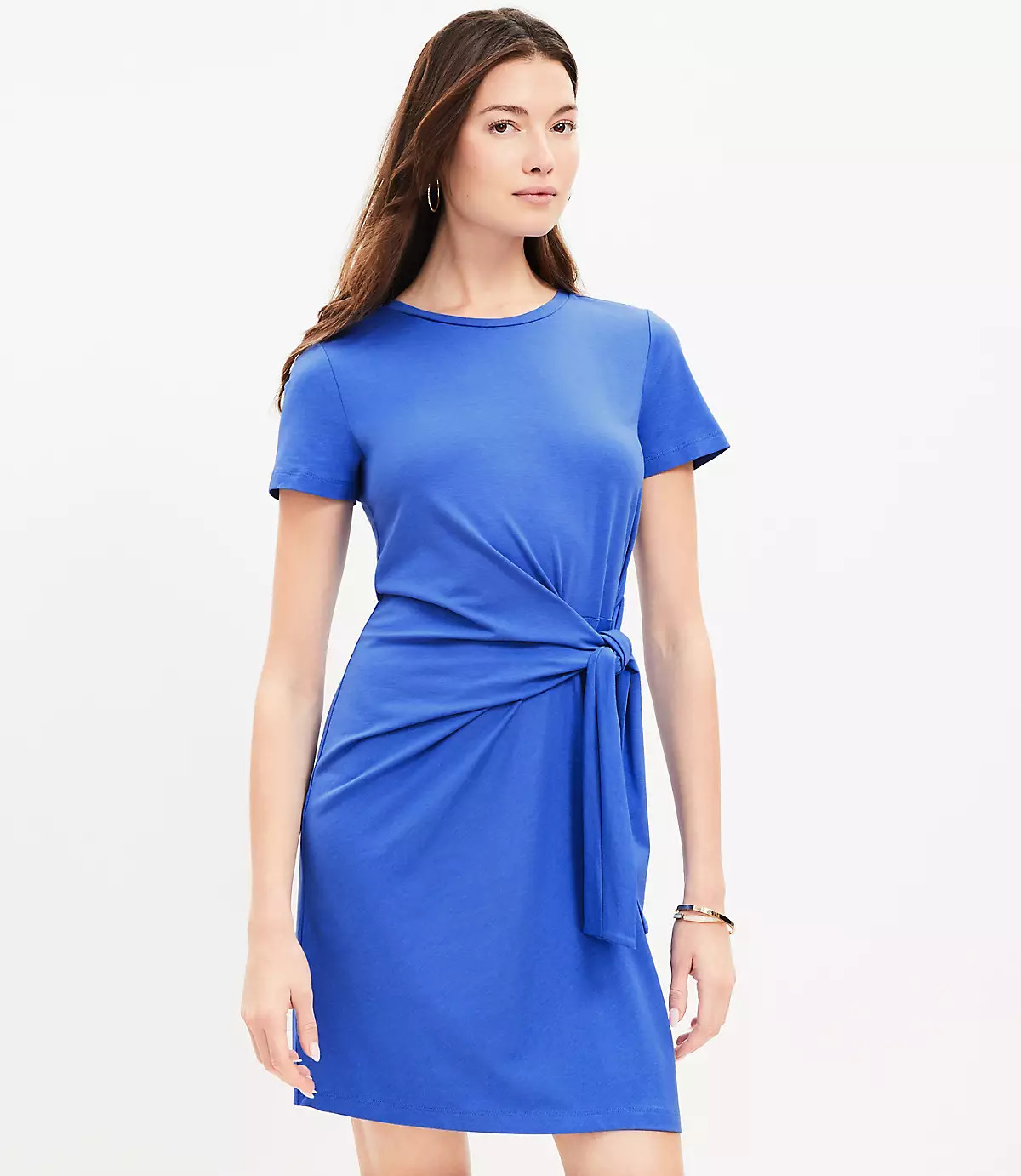 Petite Side Tie Tee Dress | LOFT