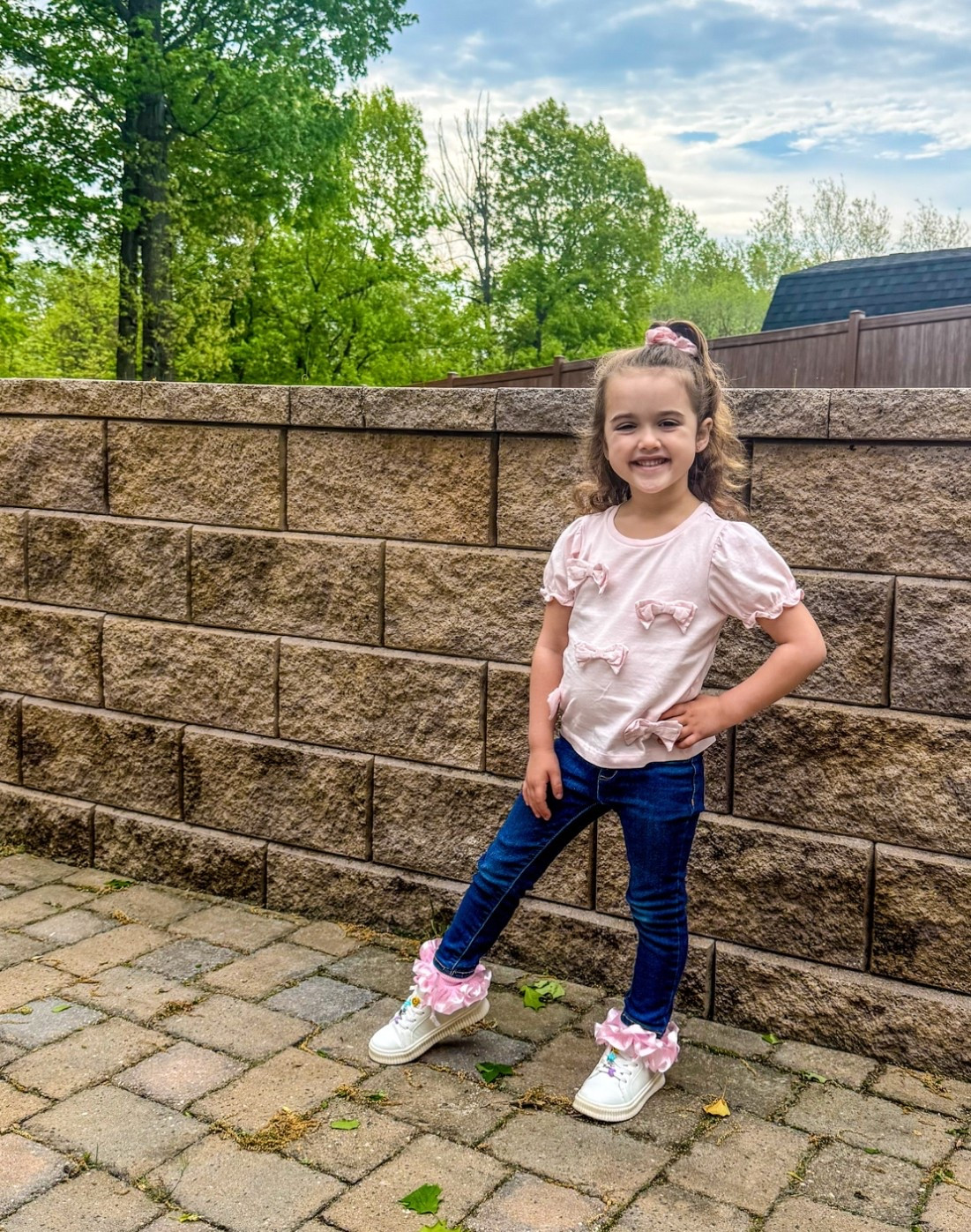 Adorable bow puff sleeve shirt. Baby girls. Janie and jack. Janie and jack baby girls. Ruffle socks. Girls skinny jeans. Girls jeans. Levi’s. Levi’s skinny jeans. Carters sneakers. Girls sneakers

#LTKdayinmylife #LTKootd