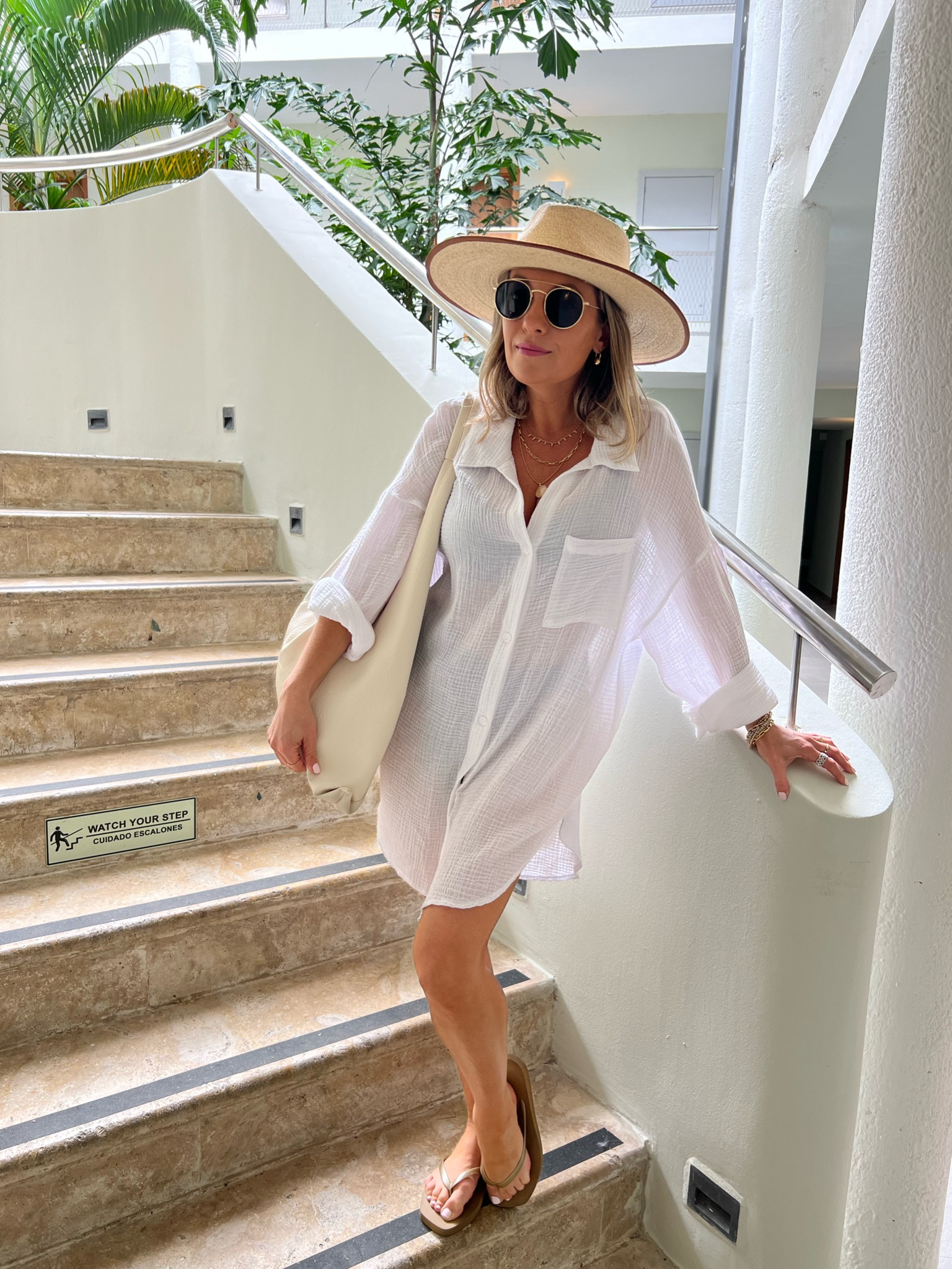 Sun, sand, and style! ✨ This white linen button-down swim cover-up under $30 is your perfect getaway essential. Whether you're lounging poolside or strolling along the beach, this lightweight, breezy piece is a must-have for your next vacation. Shop now for affordable women’s resort wear, beach outfits, and vacation fashion! #VacationStyle #SwimCoverUp #AffordableFashion #GetawayEssentials #ResortWear

#LTKSeasonal #LTKSwim #LTKStyleTip