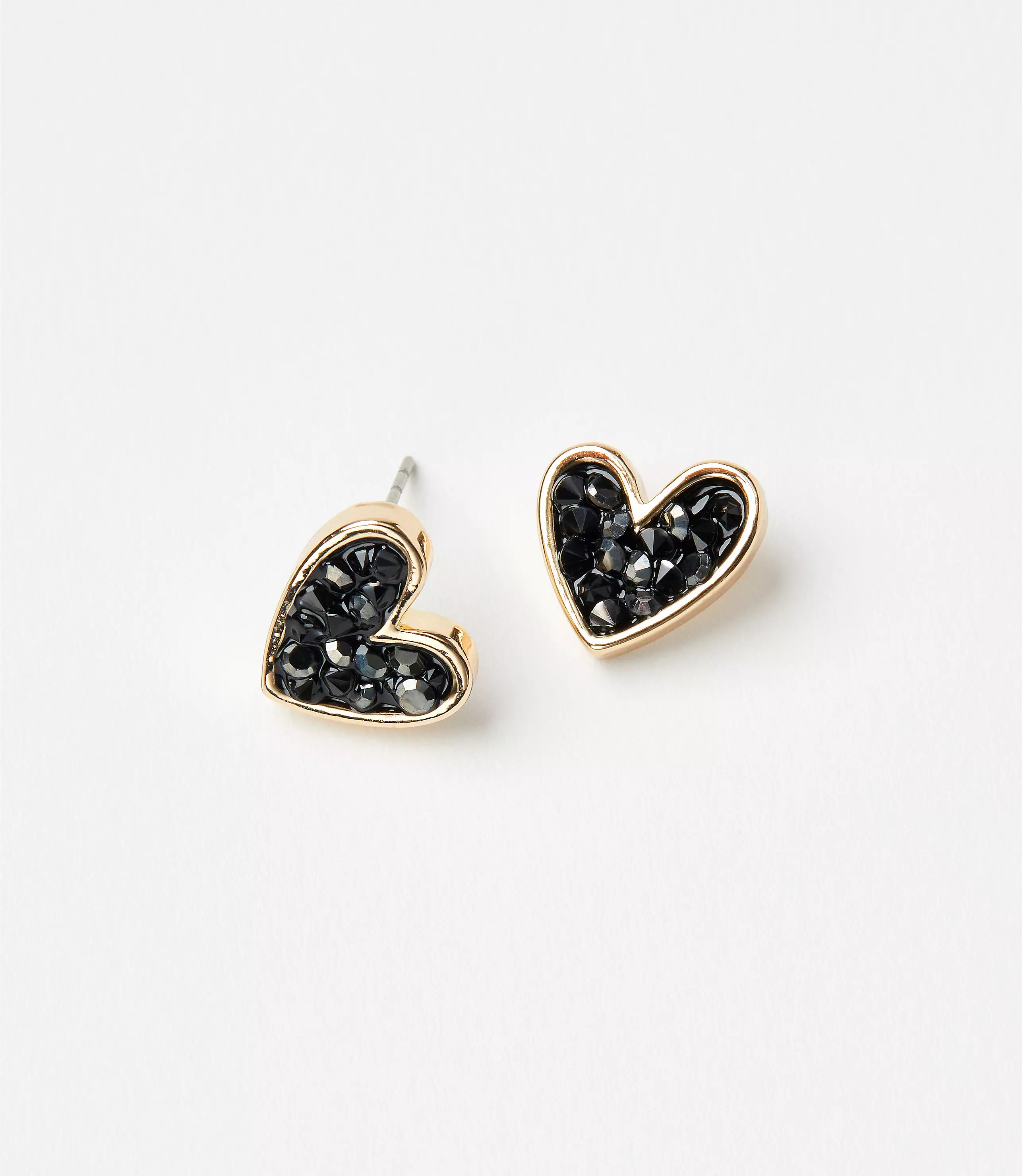 Sparkle Heart Stud Earrings | LOFT