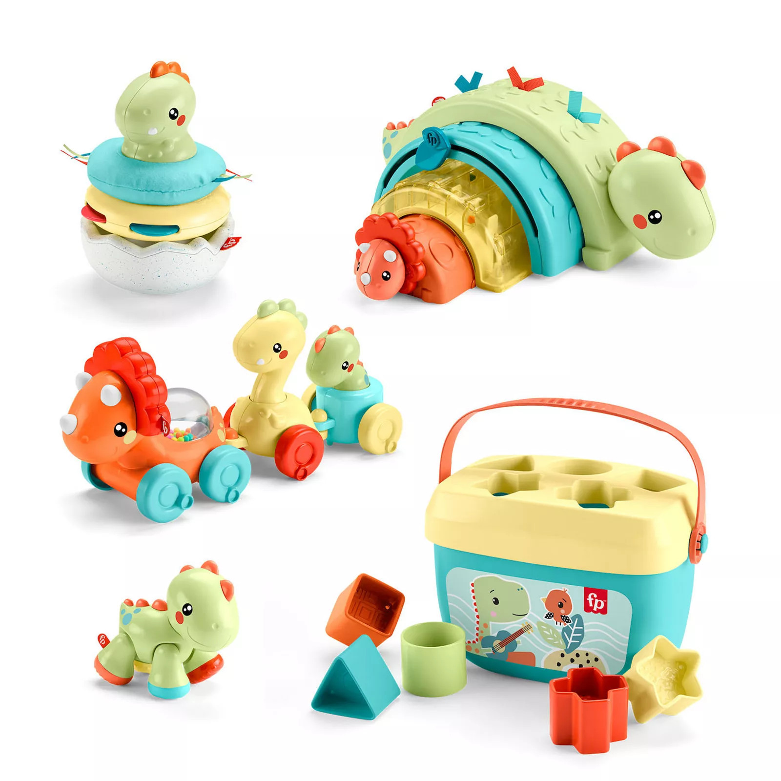Fisher-Price 5-pc. Dino Baby Basics Developmental Activity Toy Set, Multi | Kohl's