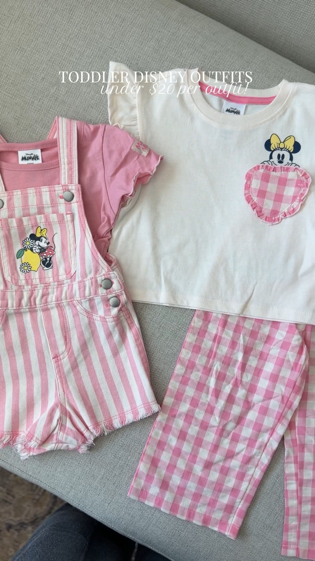 Under $20 toddler girl outfits for DISNEY 💖 soo excited for our trip coming up! Grabbed both of these immediately. They are adorable! 

Size 2T in both for Evelyn! 

Walmart finds, Walmart kids, Walmart faves, toddler girl outfits, 90s overalls, striped overalls, Minnie Mouse, Minnie outfits 

#LTKootd #LTKKids