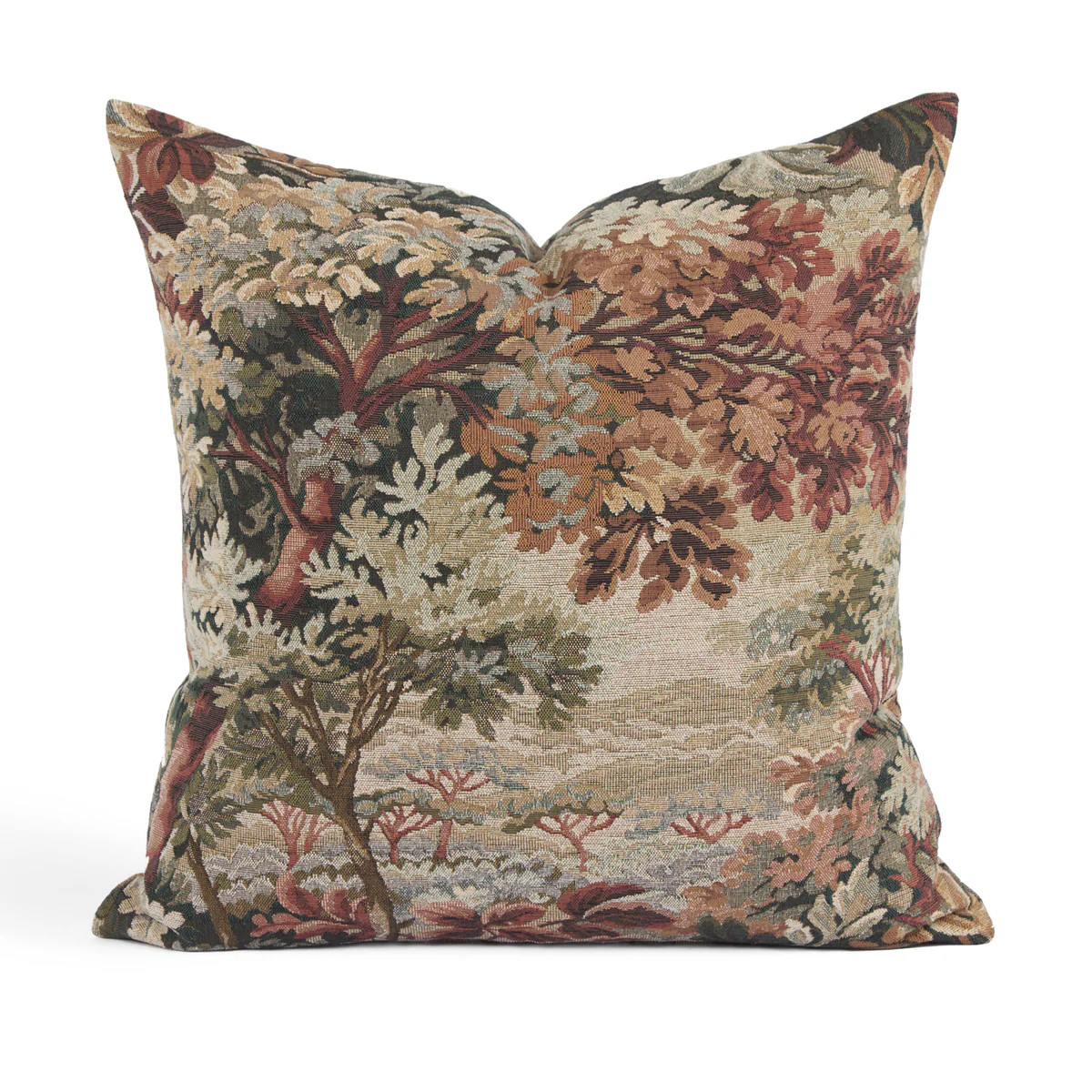 Manor Tapestry 20x20 Pillow, Burgundy | Tonic Living