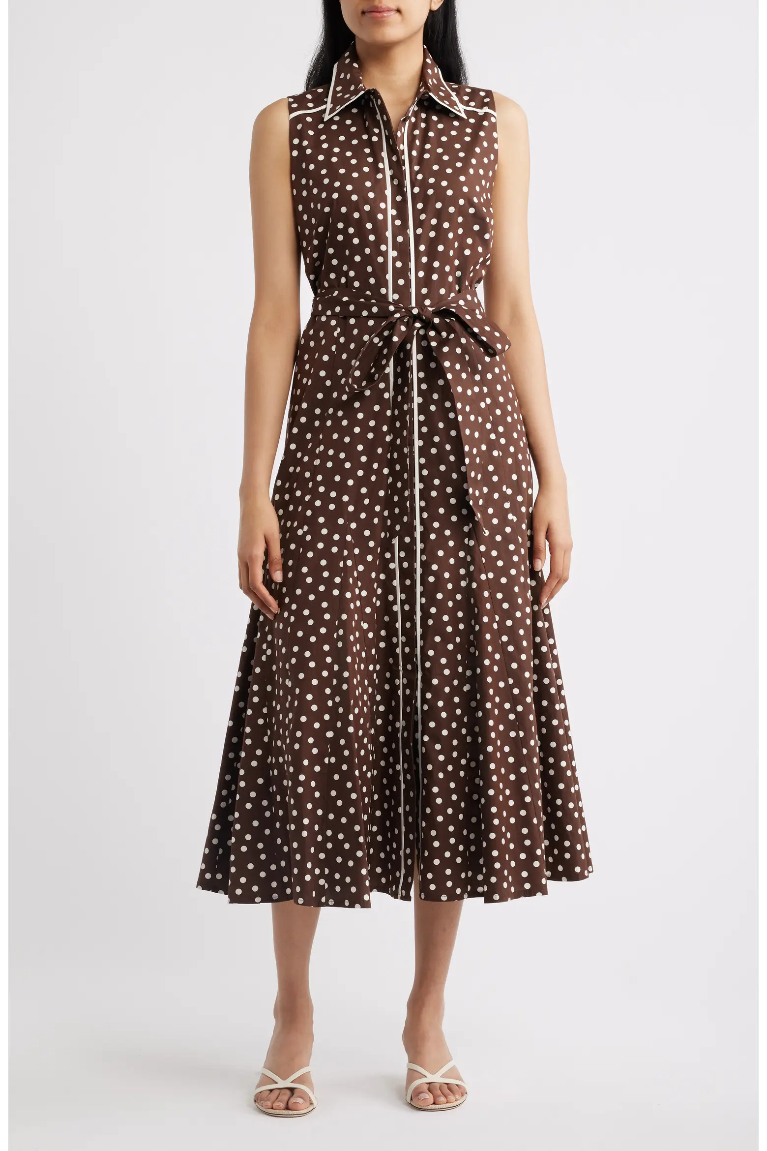 Polka Dot Midi Shirtdress (Women) | Nordstrom | Nordstrom