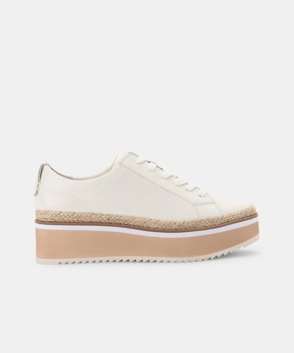TINLEY SNEAKERS IN WHITE LEATHER | DolceVita.com