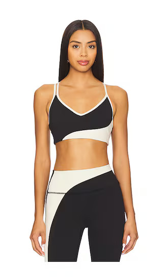 Libra Longline Sports Bra in Black & Canvas | Revolve Clothing (Global)