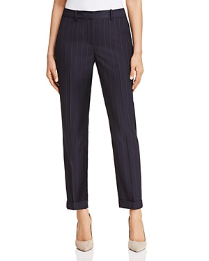 T Tahari Ashley Striped Flat-Front Pants | Bloomingdale's (UK)