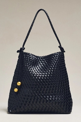 By Anthropologie Woven Knotted-Strap Bucket Bag | Anthropologie (US)