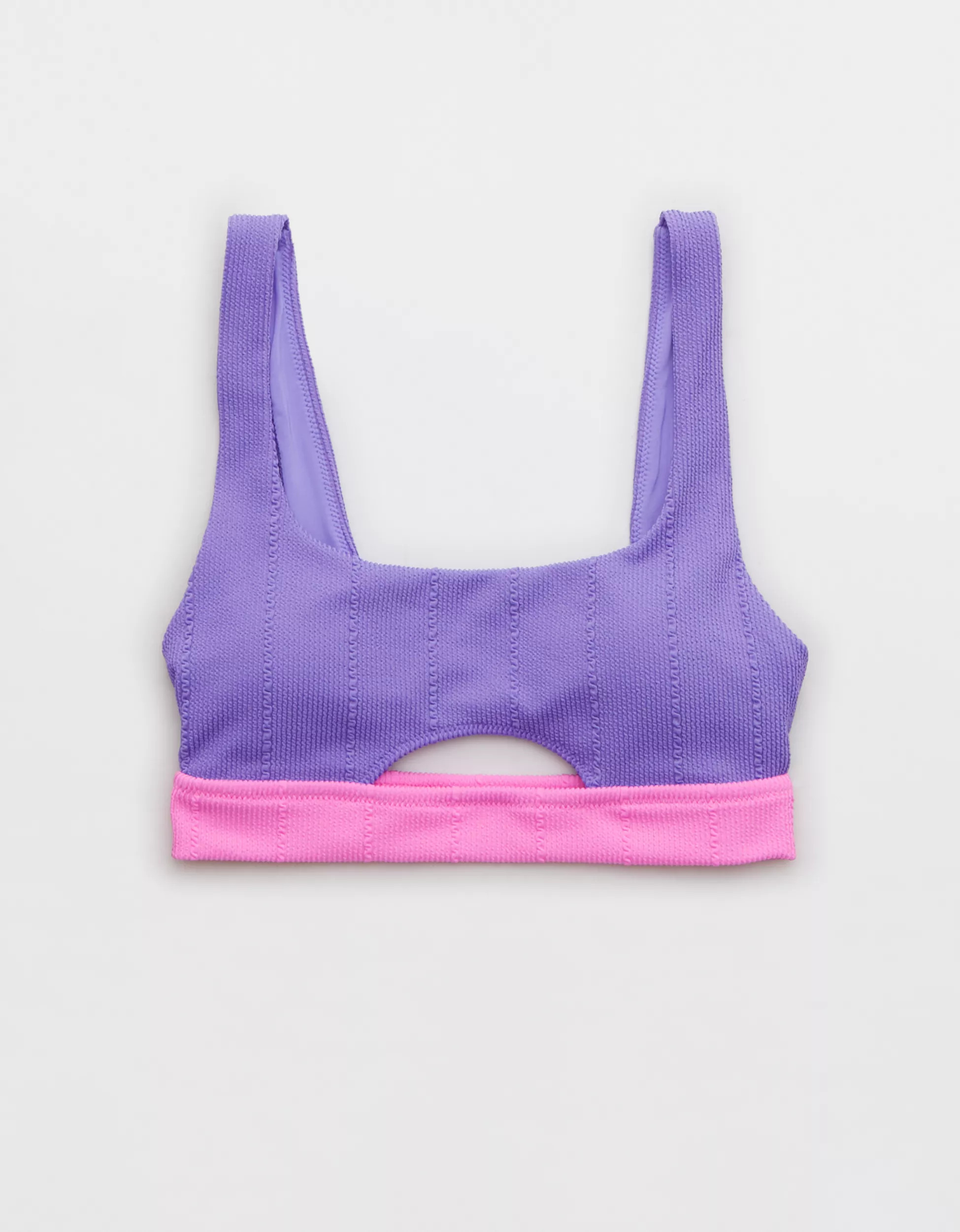 Aerie Crinkle Cut Out Scoop Bikini Top | American Eagle Outfitters (US & CA)