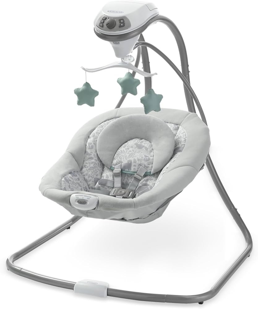 Graco Simple Sway Baby Swing, Side‑to‑Side Motion, Infant Swing with 6 Speeds, Vibration, Ivy | Amazon (US)