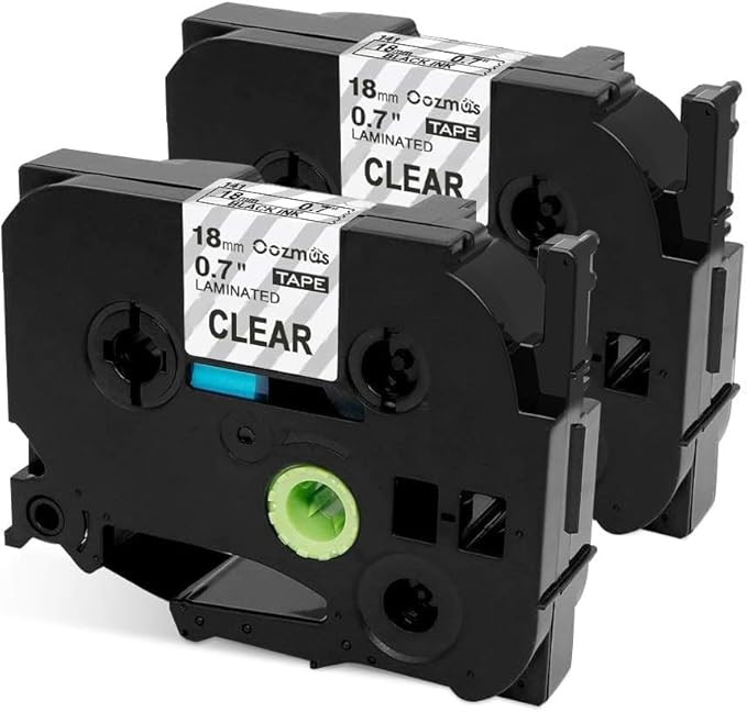 Oozmas Compatible Label Tape Replacement for TZE-141 Black on Clear Standard Laminated Tape 18mm ... | Amazon (US)