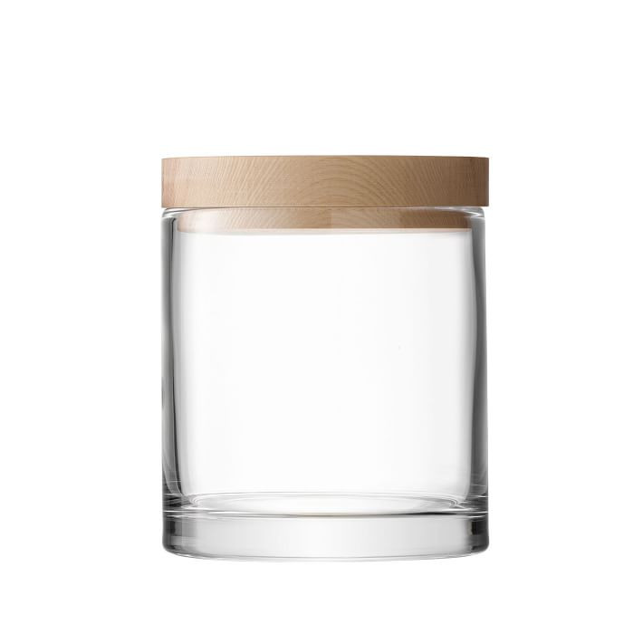 Lotta Wood Top Glass Kitchen Canisters | West Elm (US)