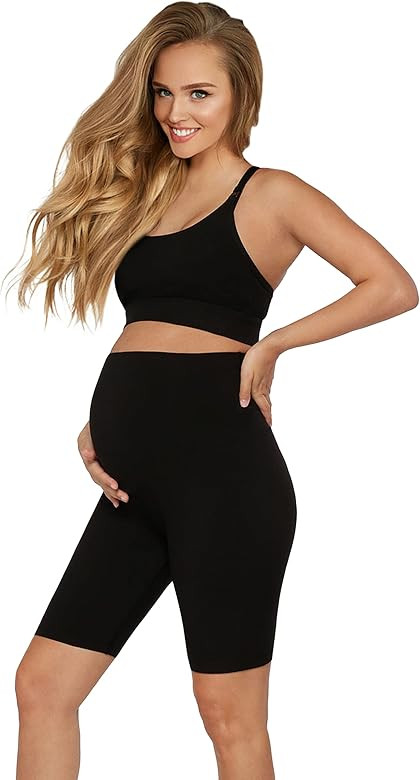 Maternity Shorts Over The Belly | Pregnancy Biker Shorts | Maternity Shapewear for Pregnant Women... | Amazon (US)