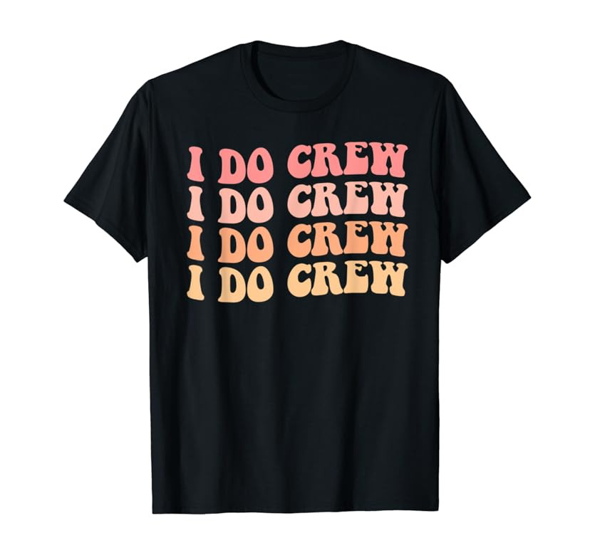 Bride I Do Crew Retro Bachelorette Party Bride Bridesmaids T-Shirt | Amazon (US)