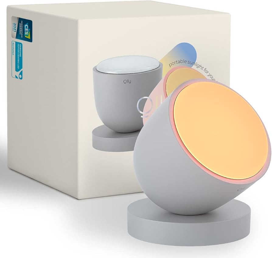 Olly Light Therapy Lamp - UV-Free LED with 140g Compact Size for deep Sleep, Rechargeable, 2step ... | Amazon (US)