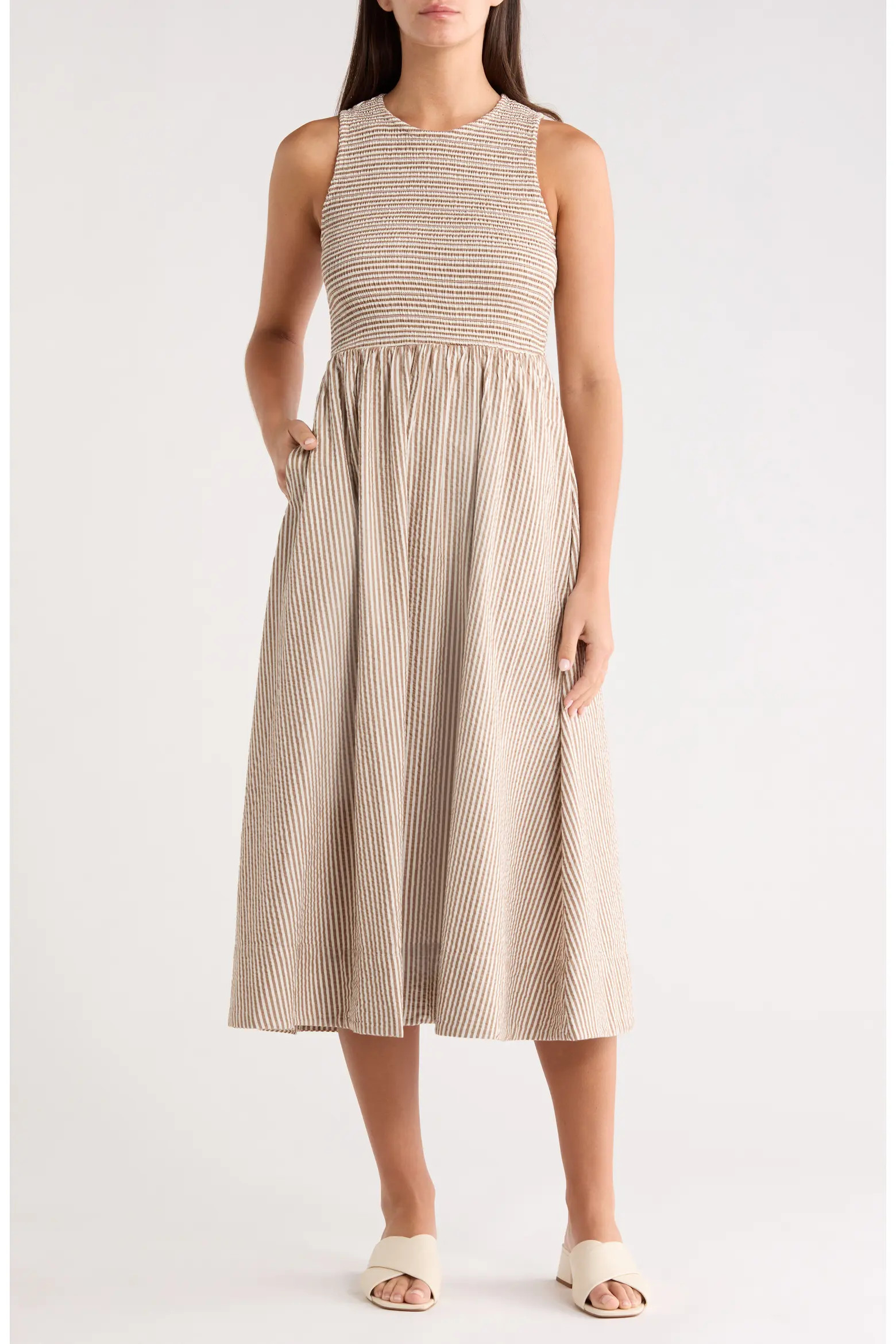 Darcy Stripe Cotton Blend Seersucker Dress (Women) | Nordstrom | Nordstrom