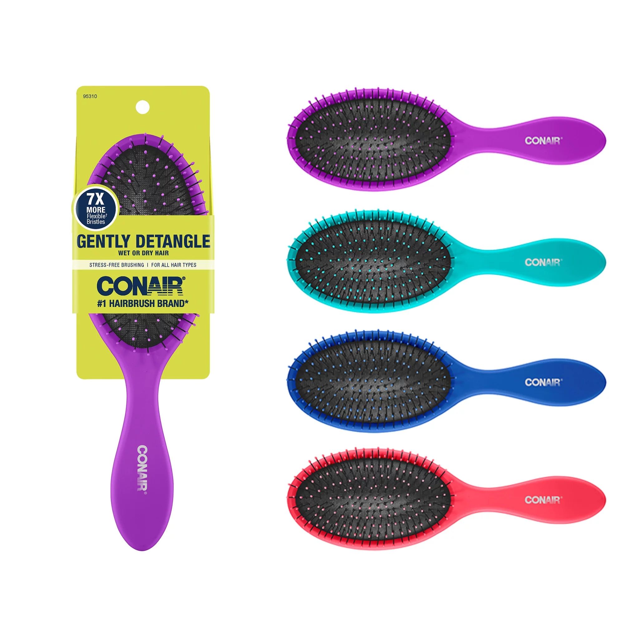 Conair Detangling Bristle Cushion Hairbrush for Wet or Dry Hair and Perfect for All Hair Types (C... | Walmart (US)