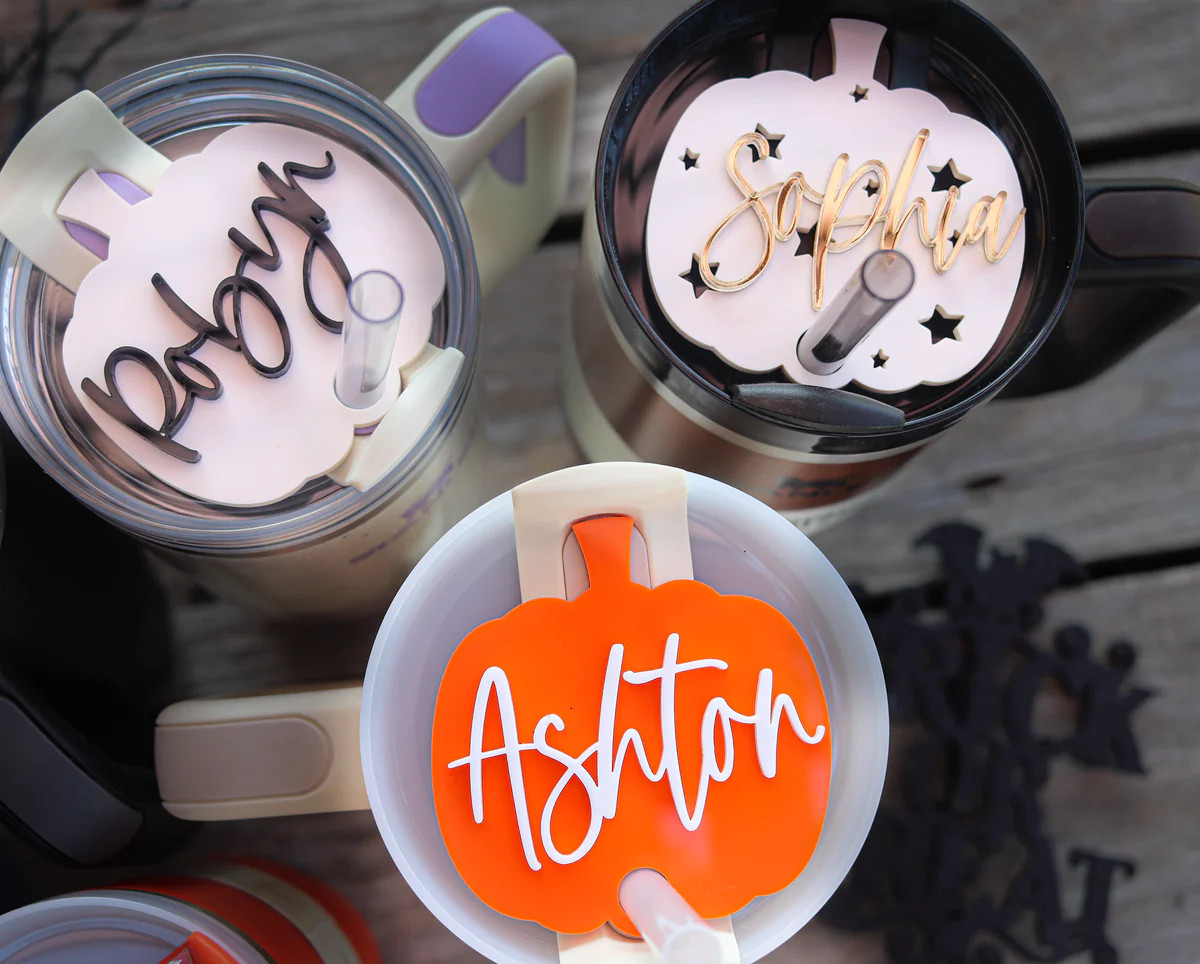 Halloween Pumpkin Personalized plate for Stanley 40oz / 30 oz | Simingo