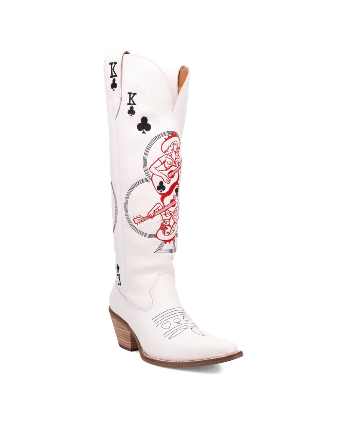 Dingo Women's King Of Clubs Leather Boot - White | Macy's
