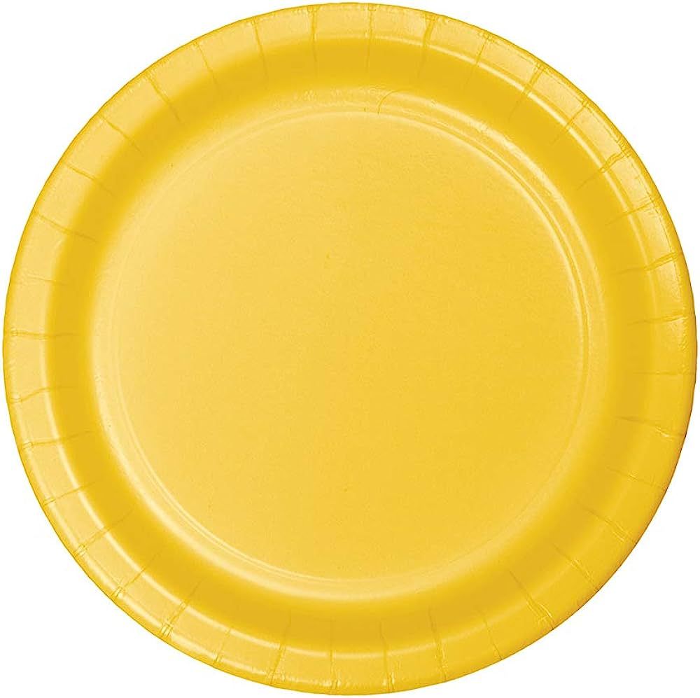Creative Converting Touch of Color 24 Count Paper Dessert Plates, School Bus Yellow , one size | Amazon (US)