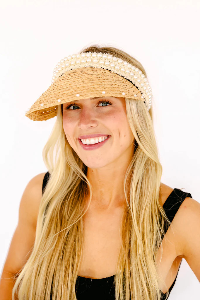 NEW!! Kimmy Pearl Visor | Glitzy Bella