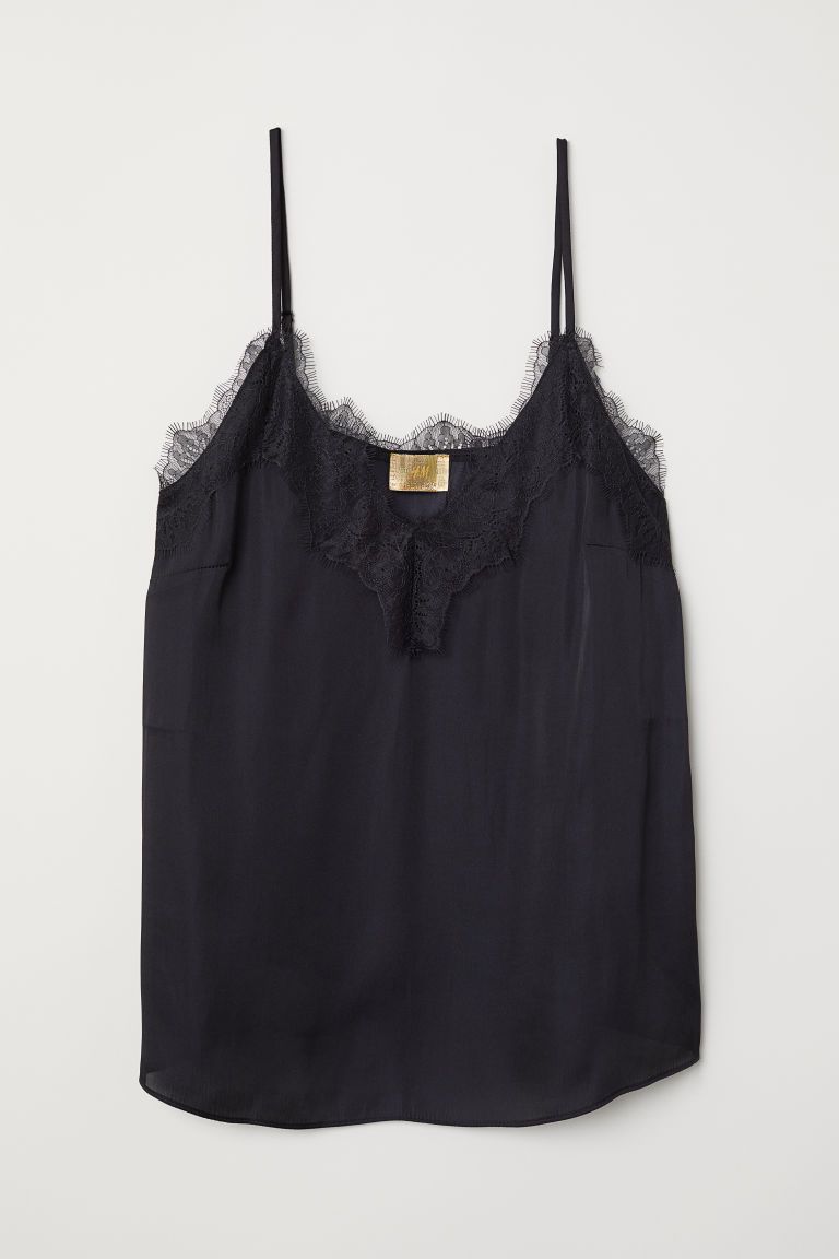 Satin and Lace Camisole Top | H&M (US + CA)