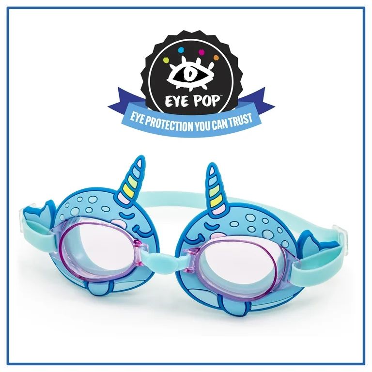 Eye Pop Blue Narwhal Swim Goggle for Children, Unisex | Walmart (US)