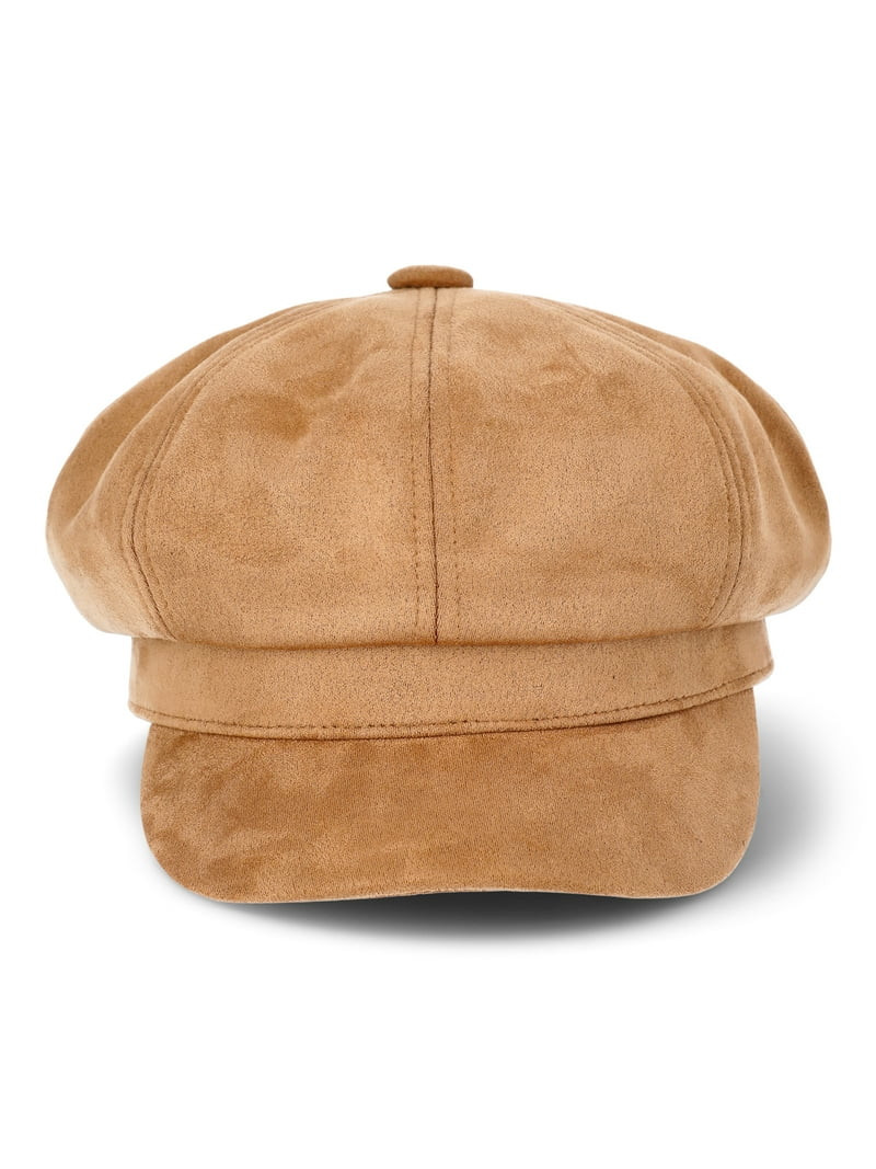 No Boundaries Faux Suede Baker Hat, Women's, Sand - Walmart.com | Walmart (US)
