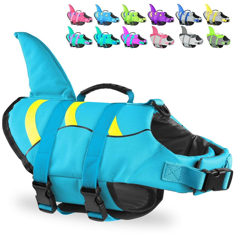 Fragralley Shark Dog Life Jacket, Adjustable Dog Life Vest with Shark Fin, Suit for Small Medium ... | Amazon (US)