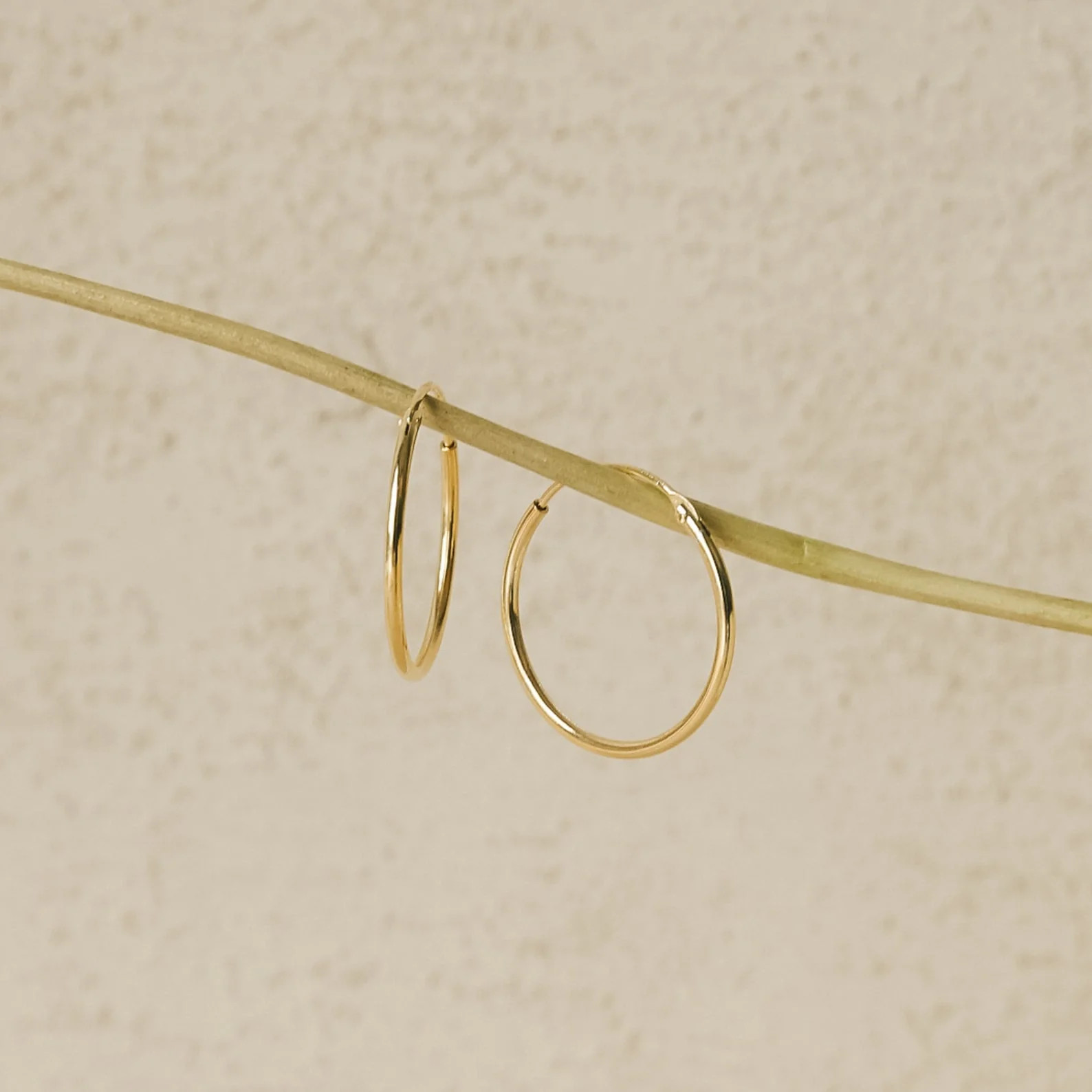 Thin Endless Hoop Earrings | Caitlyn Minimalist | Caitlyn Minimalist