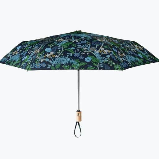 RIFLE PAPER CO. Umbrella, Matching Storage Sleeve, Portable, Auto Open and Close, Wooden Handle, ... | Amazon (US)