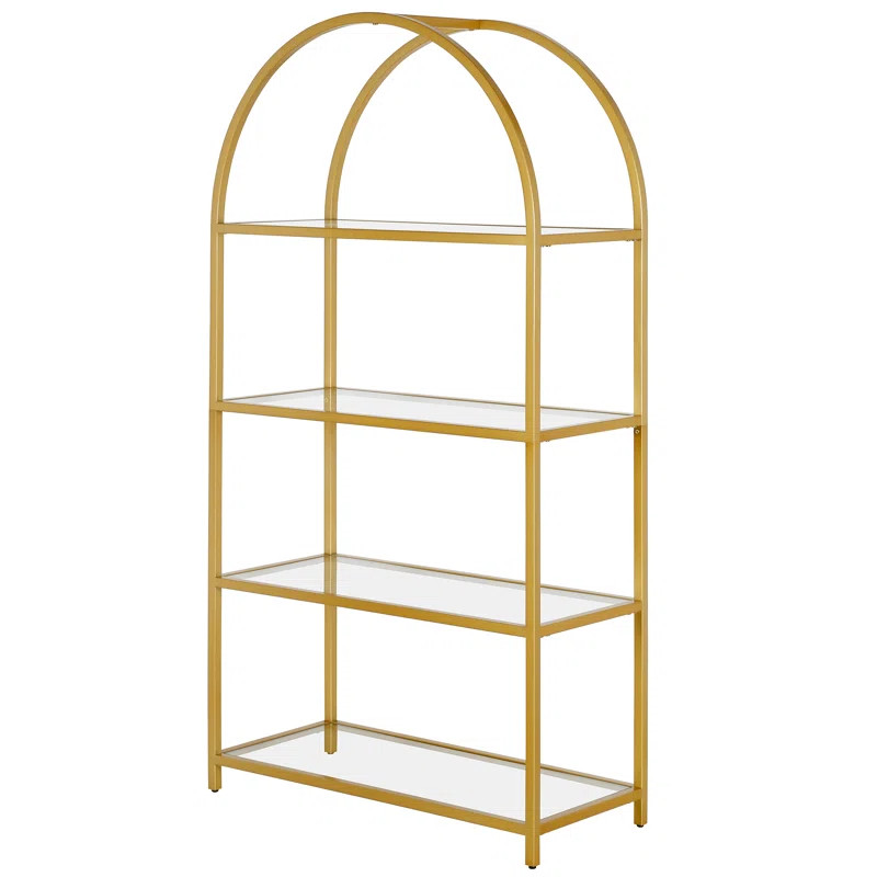 Bellair 62'' H x 32'' W Stainless Steel Standard Bookcase | Wayfair North America