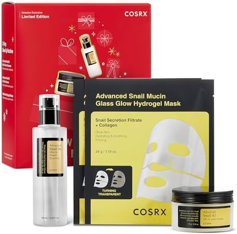 COSRX Snail Mucin Limited Holiday Gift Set with Snail Mucin Repairing Serum, Moisturizer & Collag... | Amazon (US)