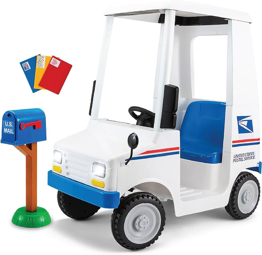 Kid Trax 6V USPS Mail Truck Ride-On Toy for Kids, Ages 3-5, Max Weight 60 lb, Includes Mailbox, P... | Amazon (US)