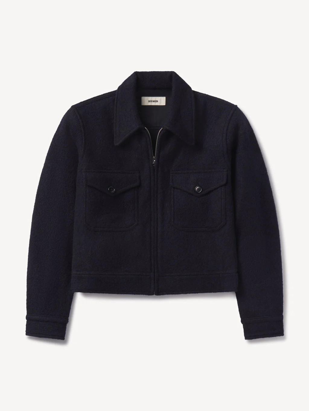 Navy Felted Wool Rider Jacket - Buck Mason- Modern American Classics | Buck Mason