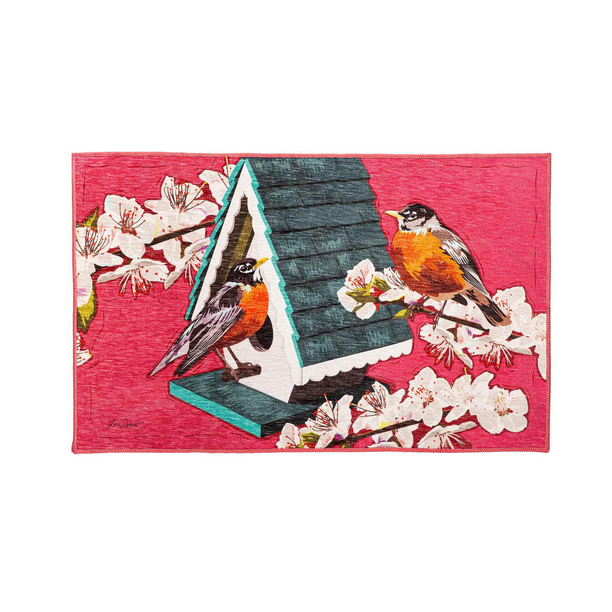 Cherry Blossoms & Friends Washable Indoor/Outdoor Mat | My Evergreen