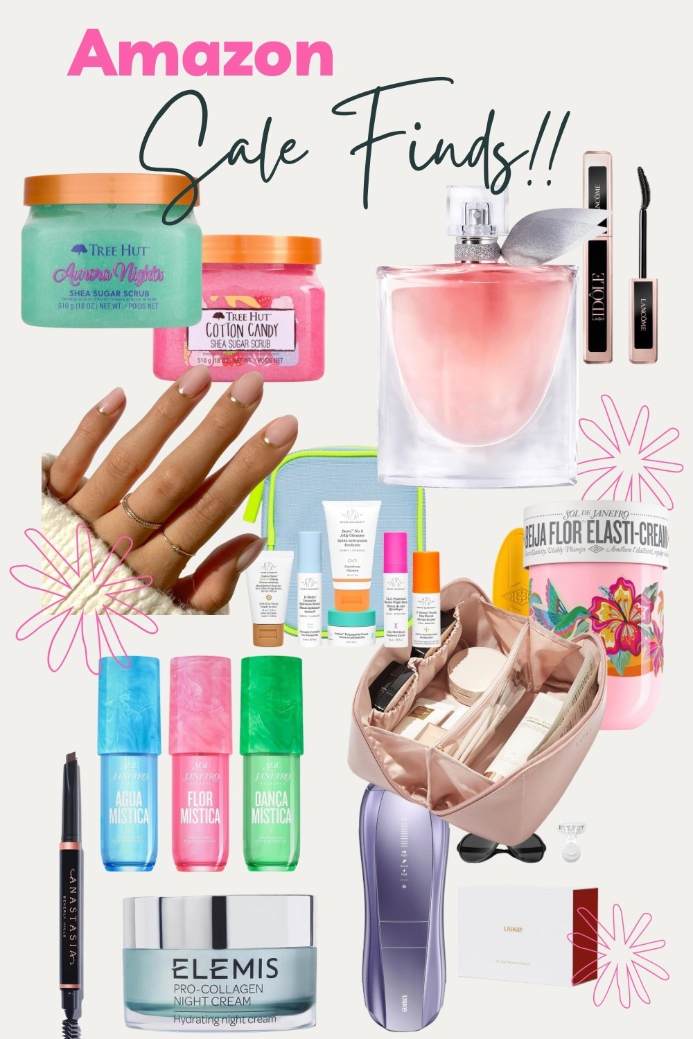 Amazon big deal days beauty finds!!
Laser hair remover 
Sol de janiero
Glamnetic nails
Travel makeup bag 
Lancome mascara
Lancome perfume 
Tree hut scrub 
Drunk elephant 
Anastasia brow pencil 
Stockings stuffers 
Tween gifts 
Preppy 

#LTKFindsUnder100 #LTKSaleAlert #LTKFindsUnder50