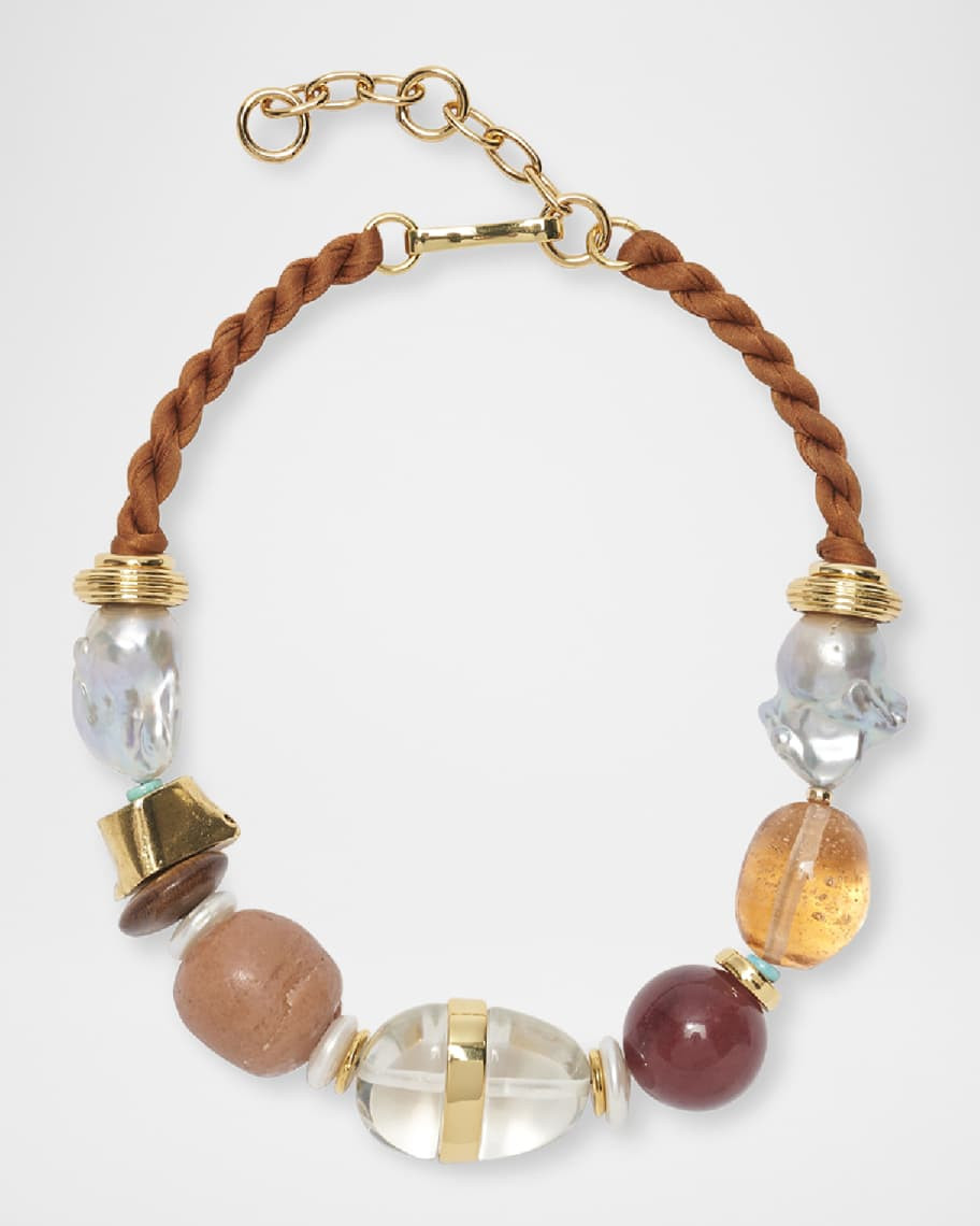 Lizzie Fortunato Glass Beach Necklace In Terra | Neiman Marcus