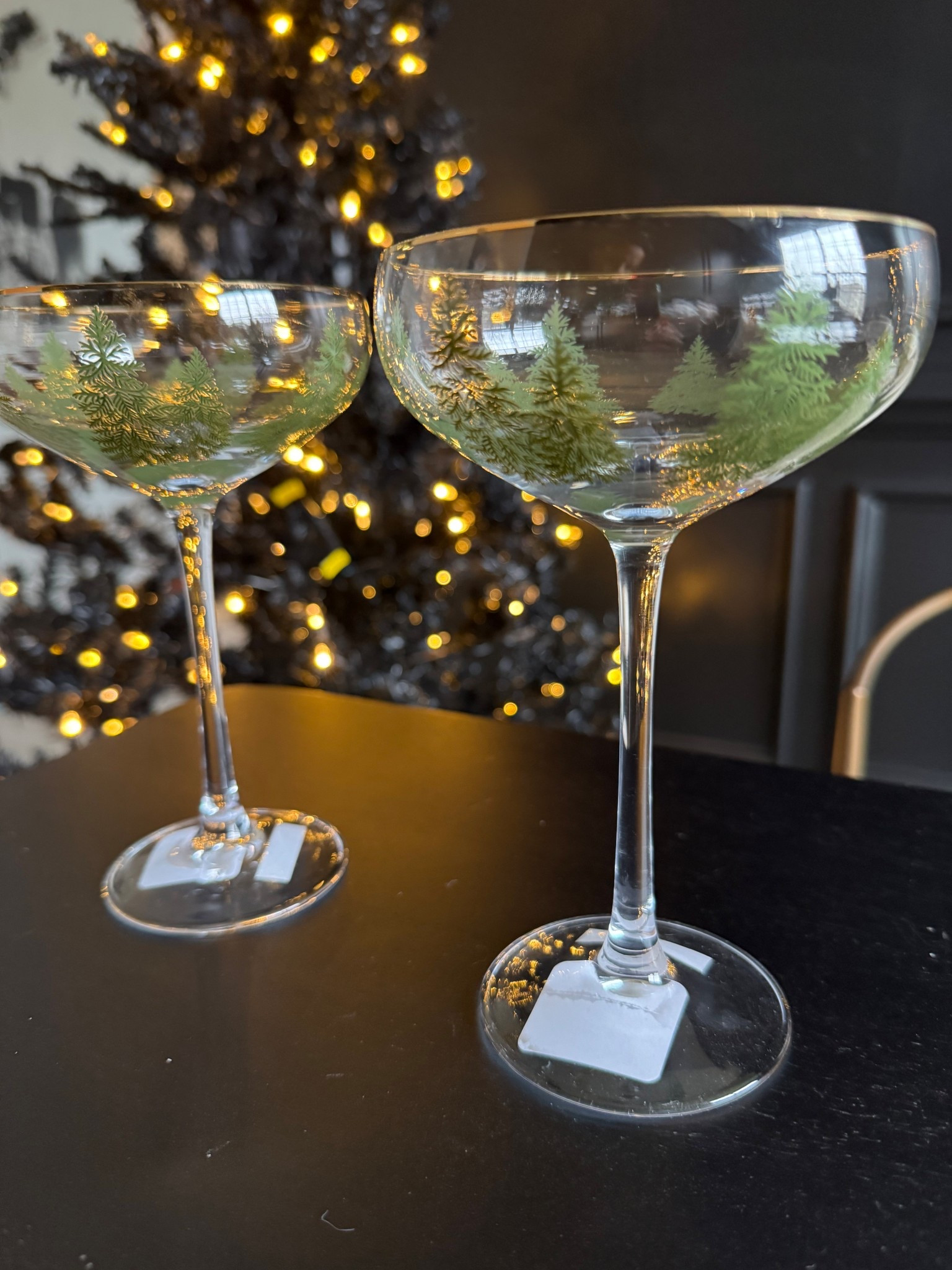 Timeless stemware . Beautiful evergreen  cocktail glasses 

#LTKHoliday #LTKGiftGuide #LTKSeasonal